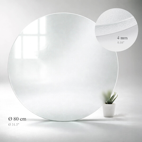 Kerek áttetsző asztallap