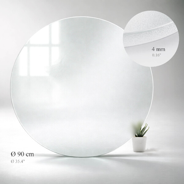 Kerek áttetsző asztallap