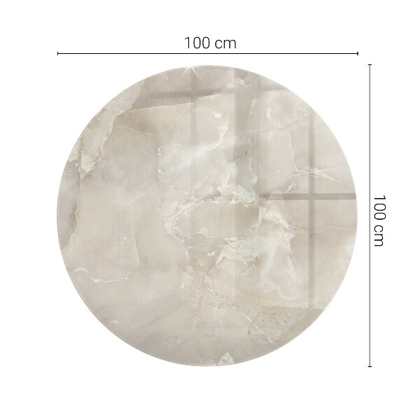 Kerek üveglap Márvány mintázat szerkezet