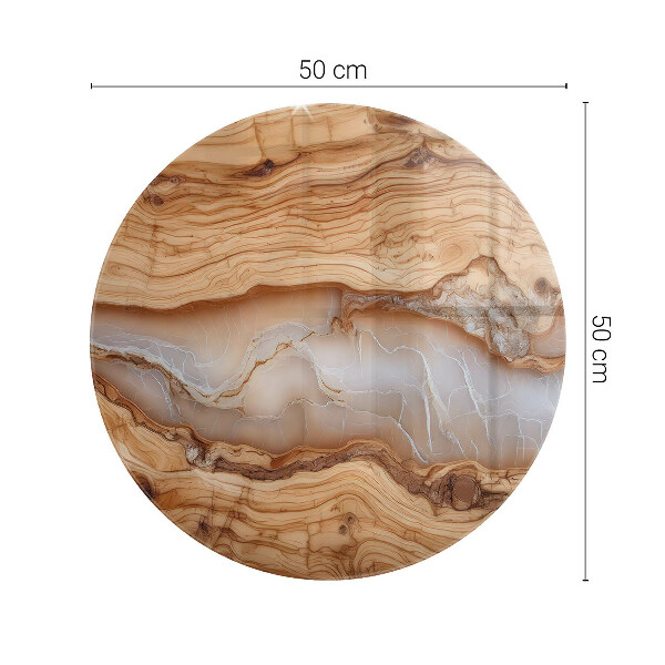 Üveglap nyomattal Fa gyanta akcentussal