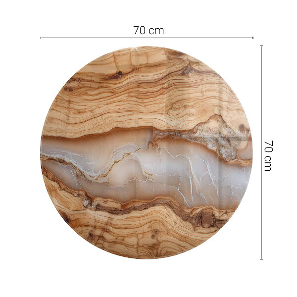 Üveglap nyomattal Fa gyanta akcentussal