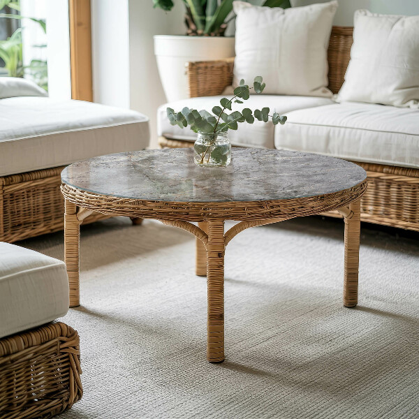 Kerek üveglap Márvány motívum a természetben