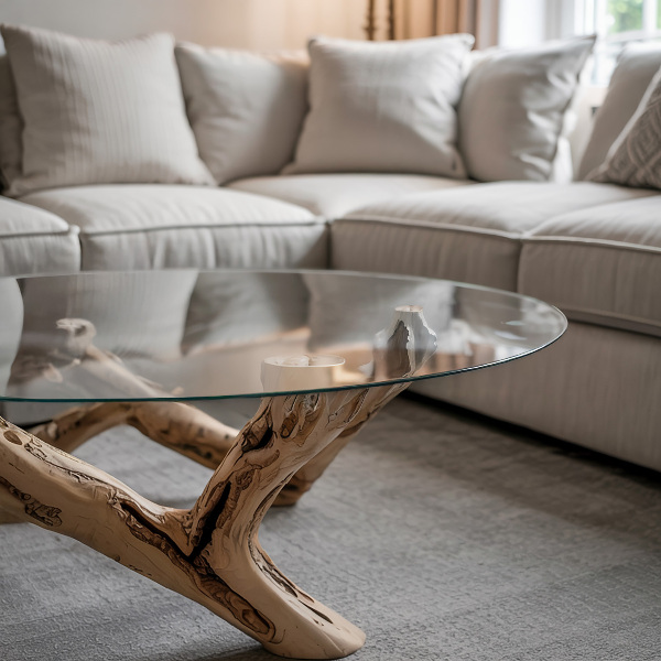 Kerek üveglap Átlátszó