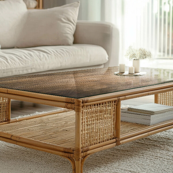 Téglalap alakú üveglap Fa panel mintázat