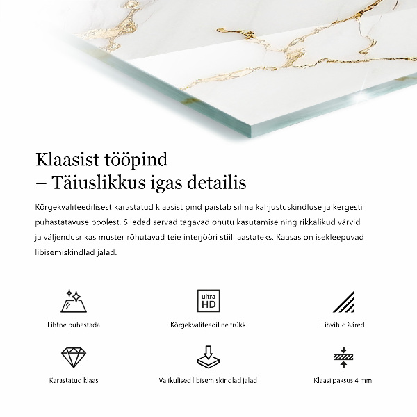 Dekoratív üveglap nyomattal Sima fehér