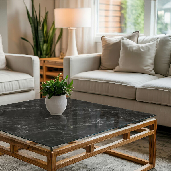 Téglalap alakú üveglap nyomattal Érdes márvány mintázat