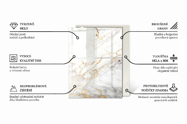 Dekoratív üveglap nyomattal Természetes kő mintázat