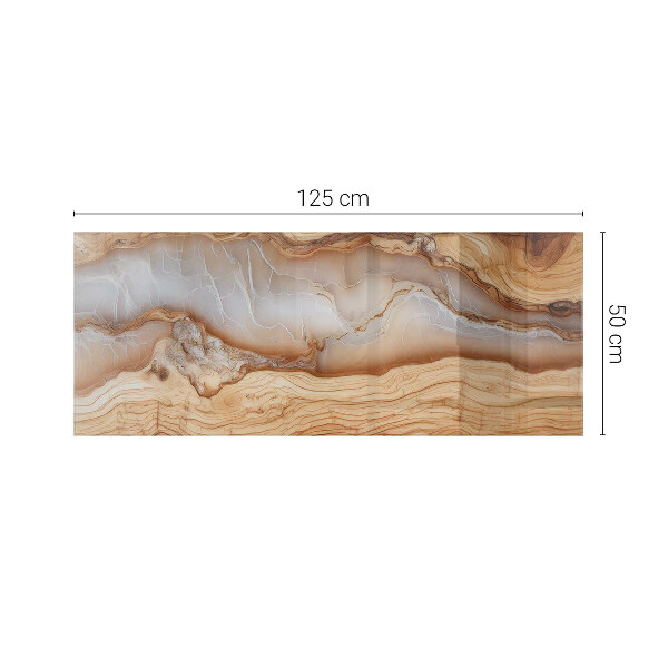 Dekoratív üveglap nyomattal Természetes fa és gyanta mintázat