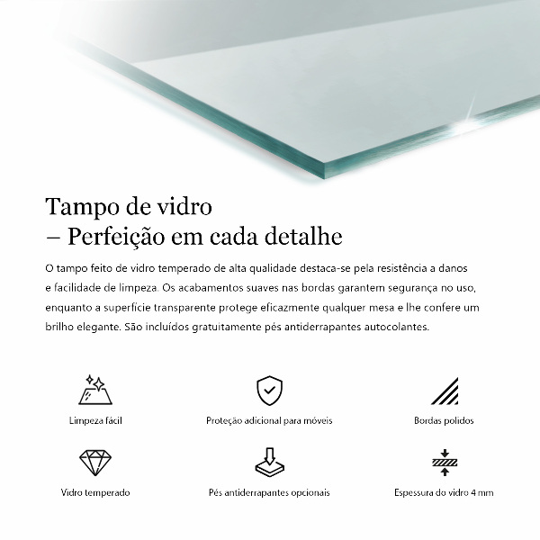 Téglalap alakú üveglap Átlátszó