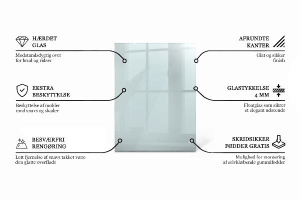 Téglalap alakú üveglap Átlátszó