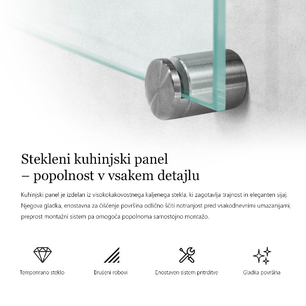 Átlátszó konyhai hátfal panel 100x70 cm