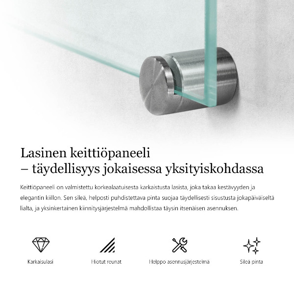 Konyhai falburkoló panel átlátszó 120x60 cm