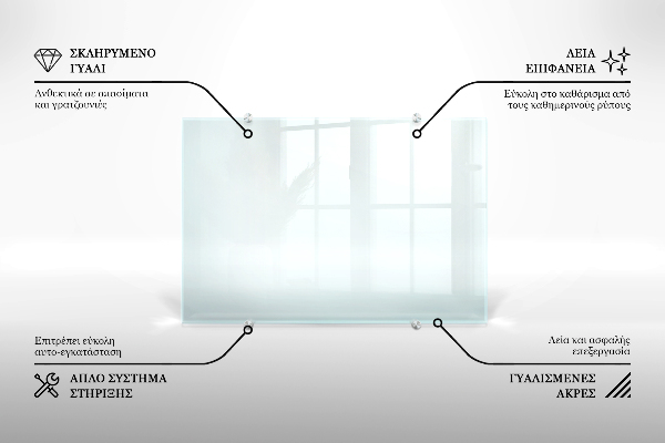 Konyhai üveg fali panel átlátszó 140x70 cm
