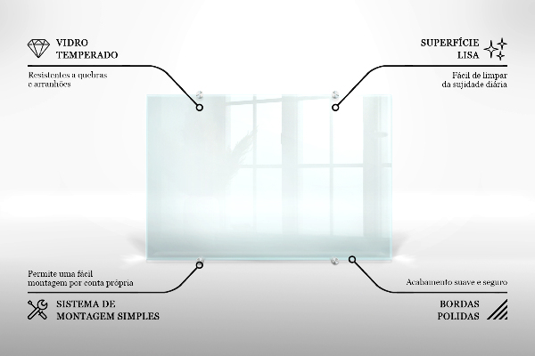 Konyhai panel átlátszó 60x40 cm