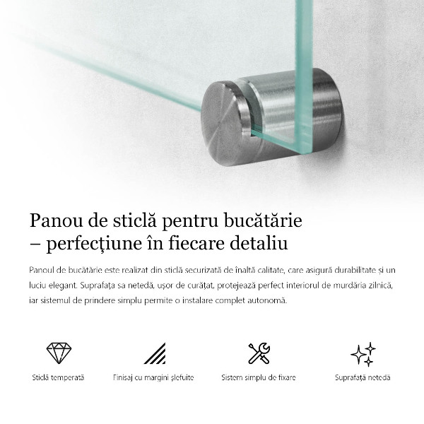 Konyhai panel átlátszó 60x40 cm