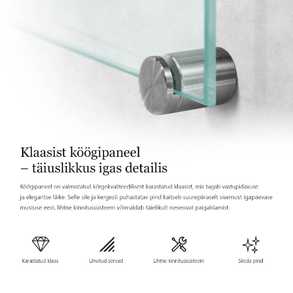 Átlátszó konyhai panel 60x60 cm