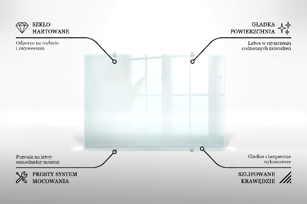 Átlátszó konyhai panel 60x60 cm
