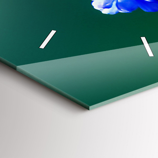 Téglalap alakú üvegóra Kék virágok