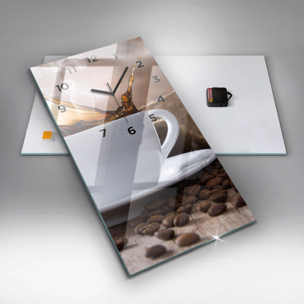 Téglalap alakú üvegóra Egy csésze kávét