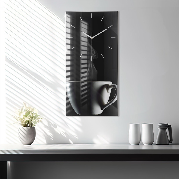 Téglalap alakú üvegóra Egy csésze kávét