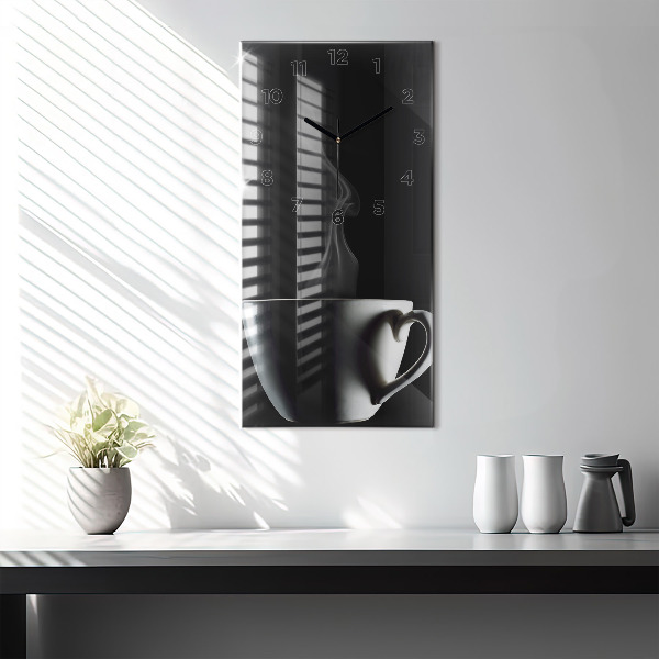 Téglalap alakú üvegóra Egy csésze kávét