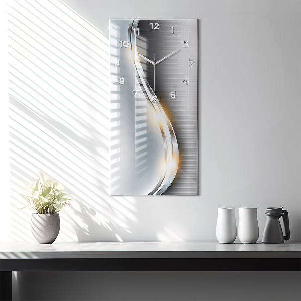 Téglalap alakú üvegóra Fém absztrakció