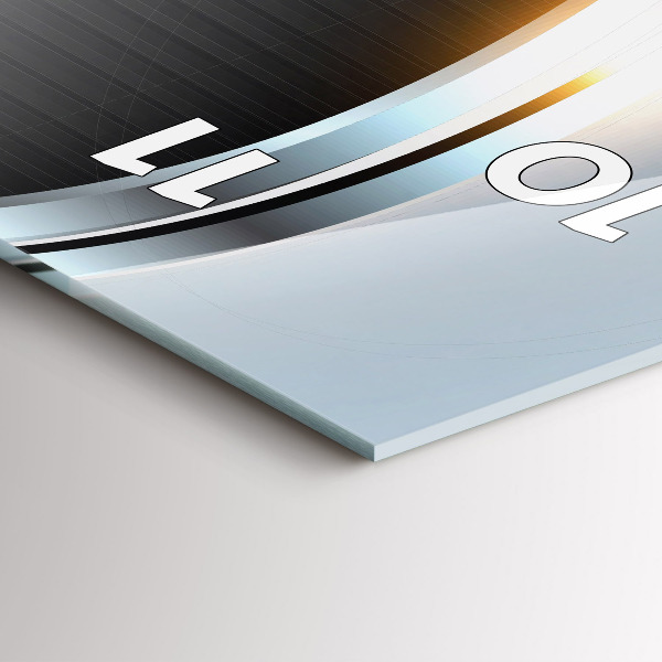 Téglalap alakú üvegóra Fém absztrakció