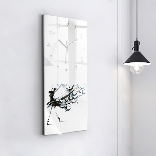 Téglalap alakú üvegóra Balettet táncoló nő