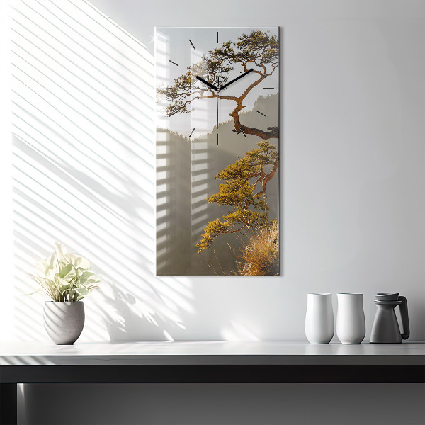 Téglalap alakú üvegóra Egy fa a hegyekben