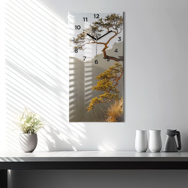 Téglalap alakú üvegóra Egy fa a hegyekben