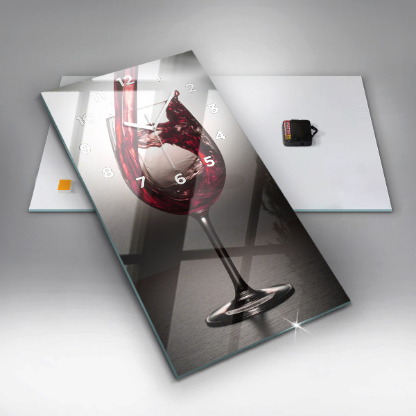 Téglalap alakú üvegóra Pohár bor