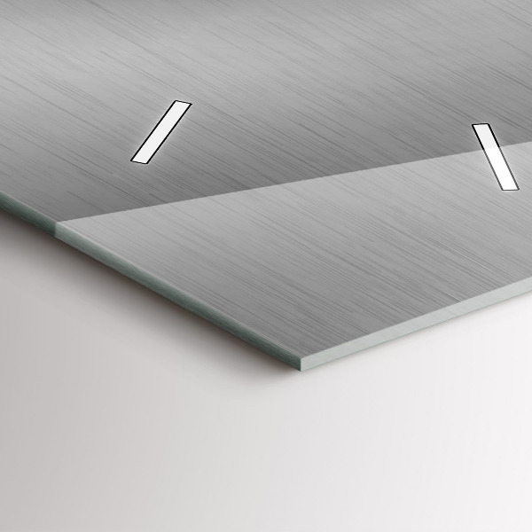 Téglalap alakú üvegóra Szürke fém absztrakció