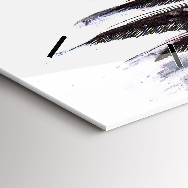 Téglalap alakú üvegóra Festett madarak