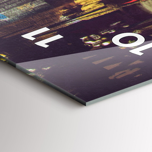 Téglalap alakú üvegóra Festett város