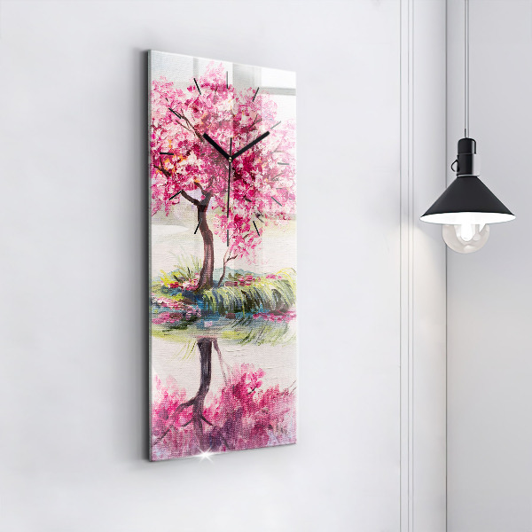 Téglalap alakú üvegóra Fa mozaik