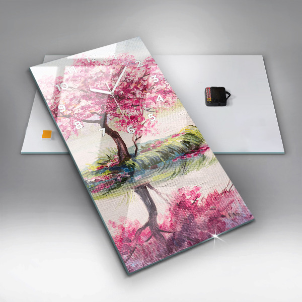 Téglalap alakú üvegóra Fa mozaik