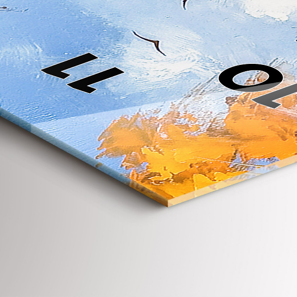 Téglalap alakú üvegóra Őszi táj egy folyóval