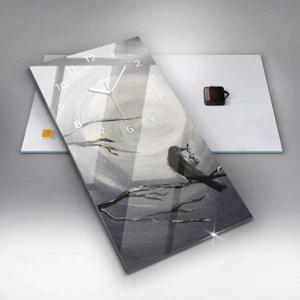 Téglalap alakú üvegóra Holló a holdfényben