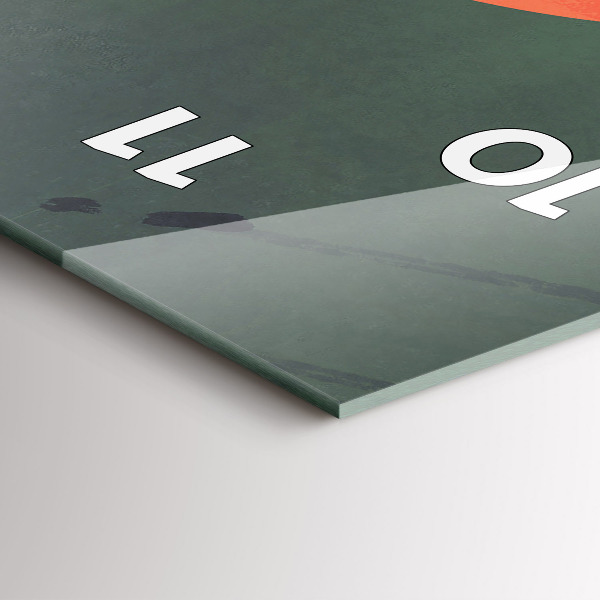 Téglalap alakú üvegóra Szamuráj az erdőben