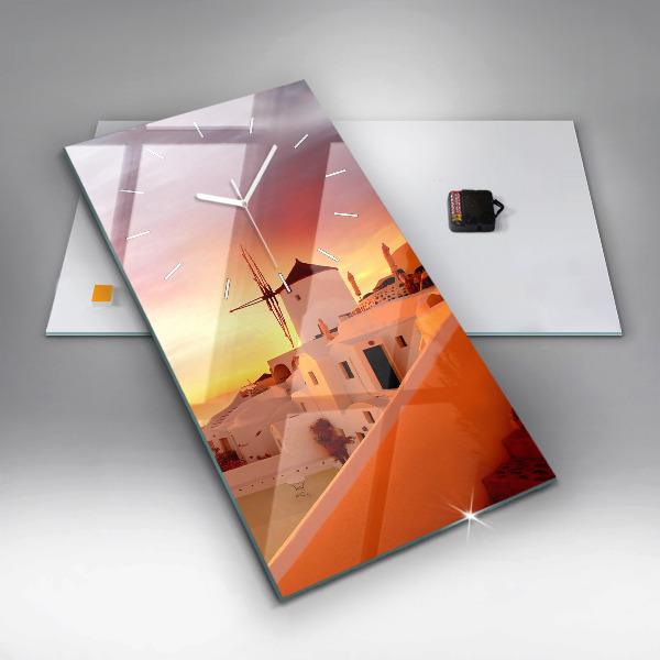 Téglalap alakú üvegóra Régi szélmalom Santoriniben