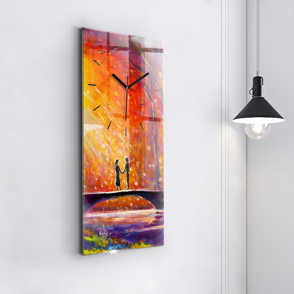 Téglalap alakú üvegóra Pár az erdőben