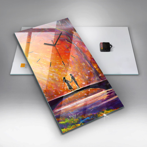 Téglalap alakú üvegóra Pár az erdőben