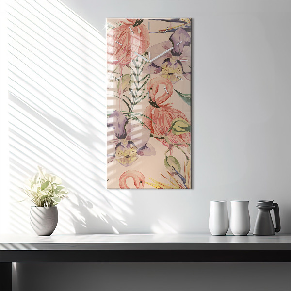 Téglalap alakú üvegóra Trópusi pálmalevél