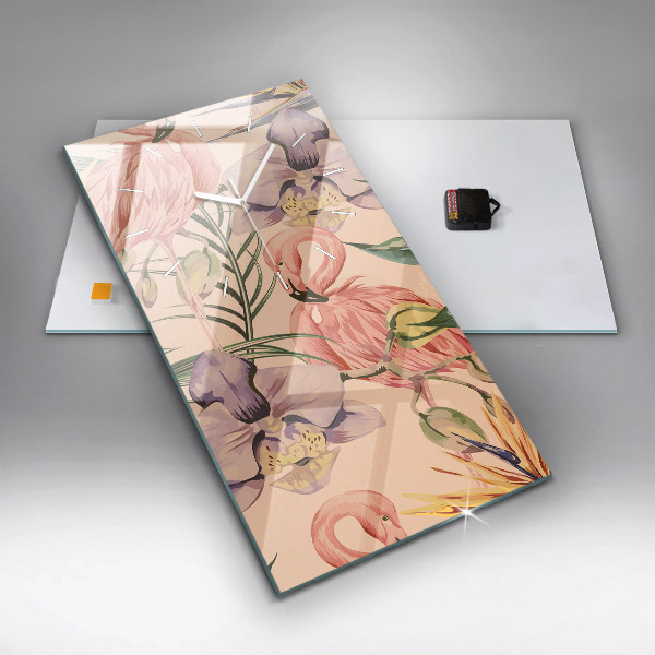 Téglalap alakú üvegóra Trópusi pálmalevél