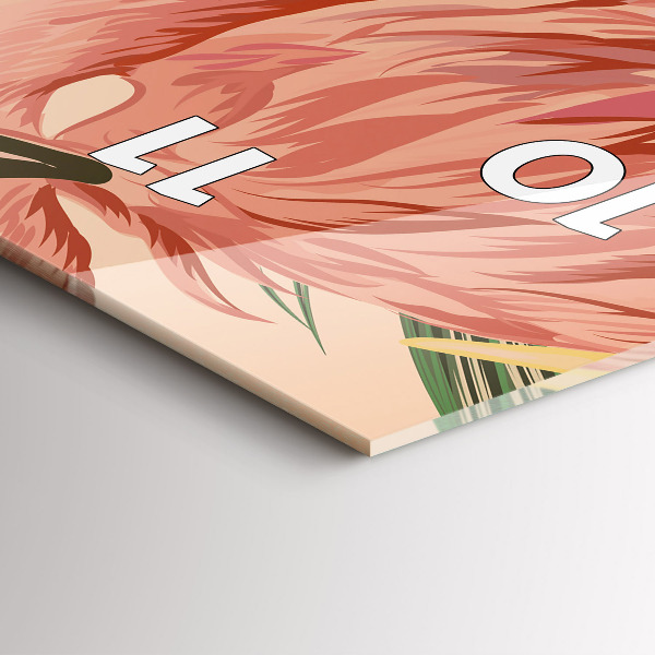 Téglalap alakú üvegóra Trópusi pálmalevél