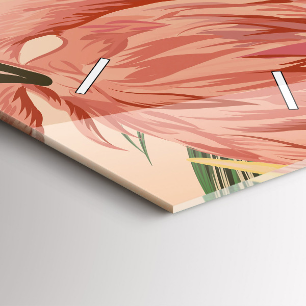 Téglalap alakú üvegóra Trópusi pálmalevél