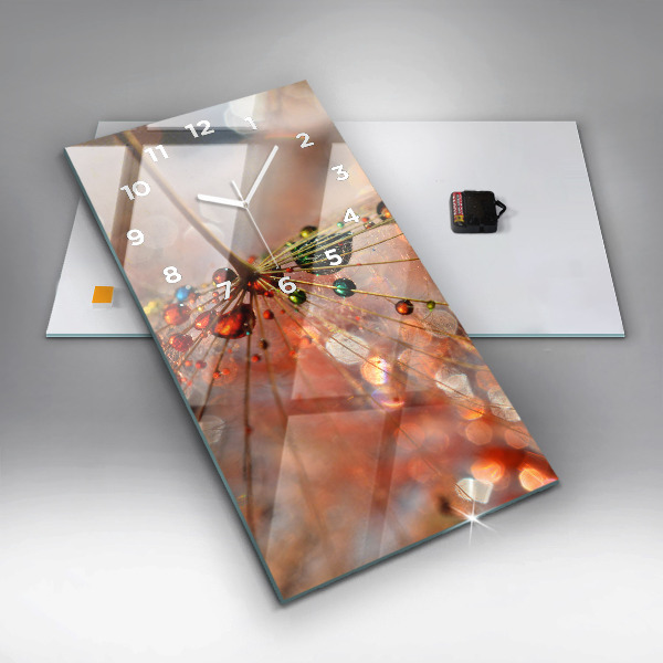 Téglalap alakú üvegóra Pitypang harmattal