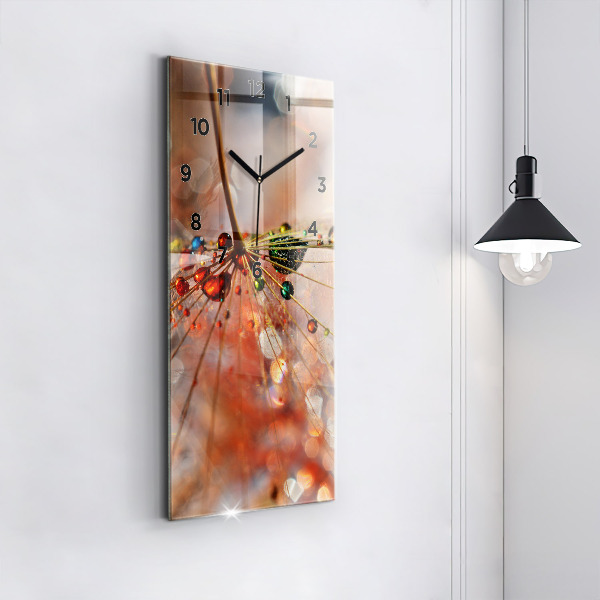 Téglalap alakú üvegóra Pitypang harmattal