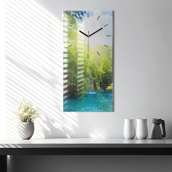 Téglalap alakú üvegóra Lagúna táj