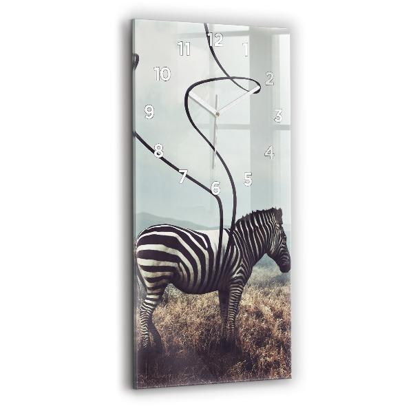 Téglalap alakú üvegóra Zebra – Absztrakció